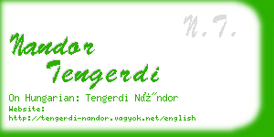 nandor tengerdi business card